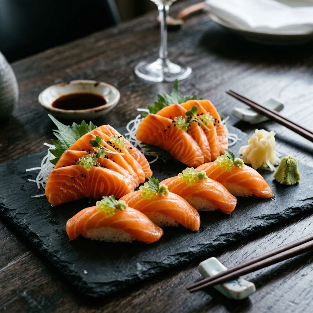 Salmone con Finger Lime
